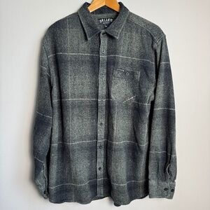 Sullen Craft Collection Mens Flannel Button Up Plaid Shirt Black-Olive XL Pocket